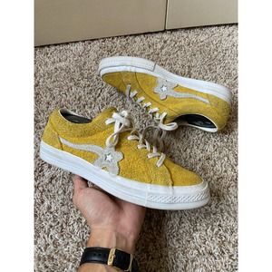 Golf Le Fleur x One Star Ox Solar Power Yellow 2017 Converse Suede Shoes Size 8